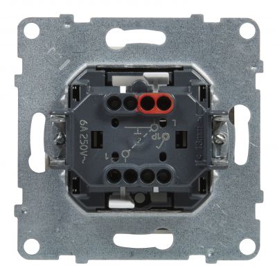Suno Przycisk Pojedynczy - 6A - 250V - Zaciski Automatyczne Biały 721109 LEGRAND (721109)
